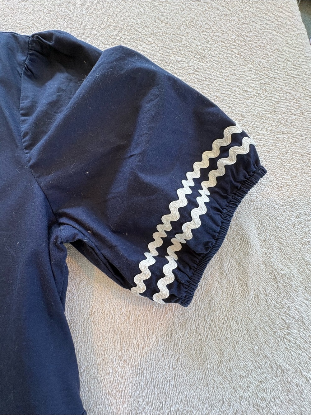 Cynthia Rowley Coastal Nautical Tiered Dress Rickrack Trim Small - Picture 7 of 10